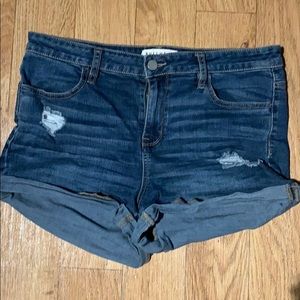Super Stretchy Distressed Denim Shorts